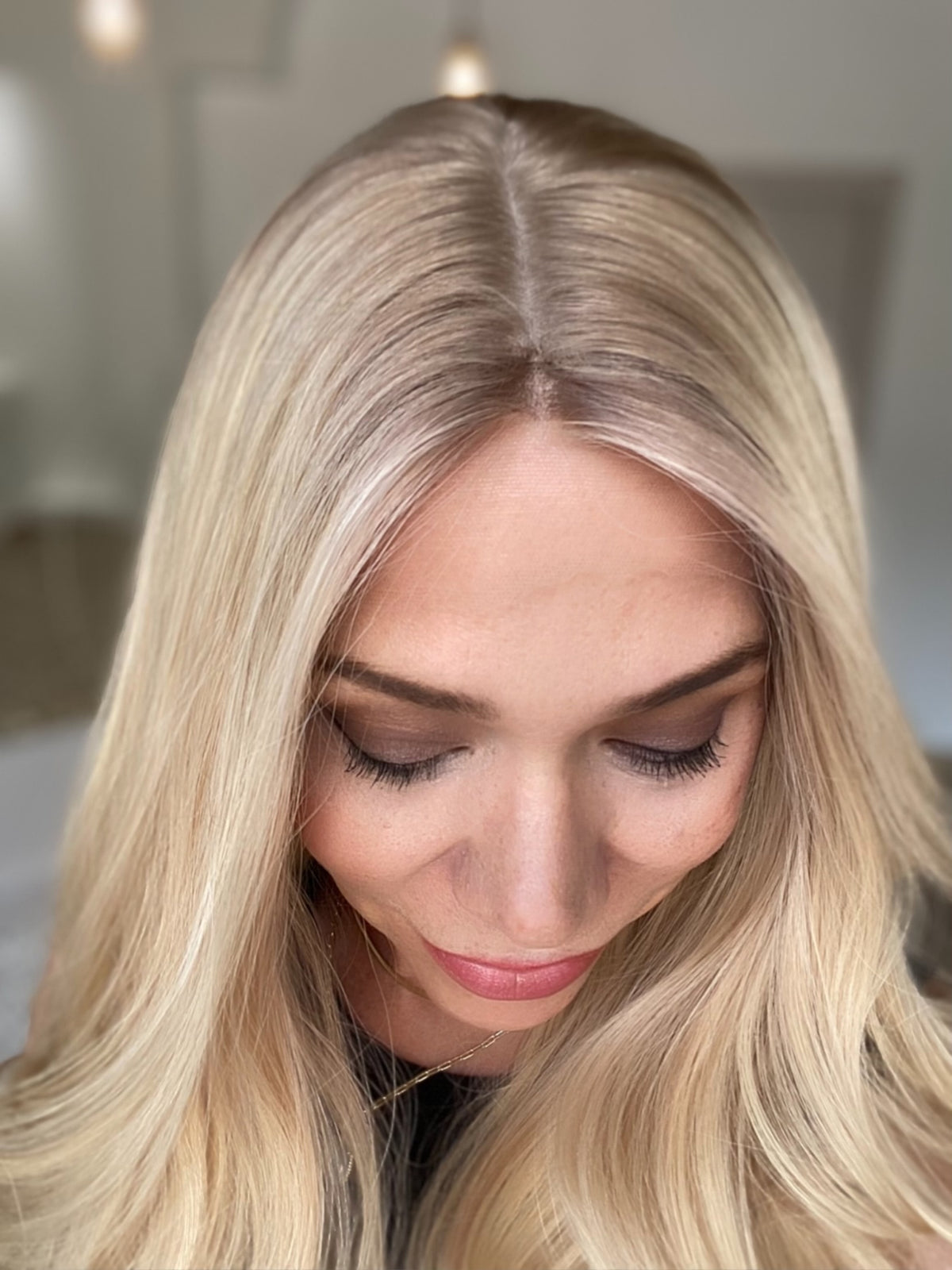 HUMAN HAIR SILK TOP  DELUXE HAND TIED CONTOUR CAP WIG STOCK # BM-624.16