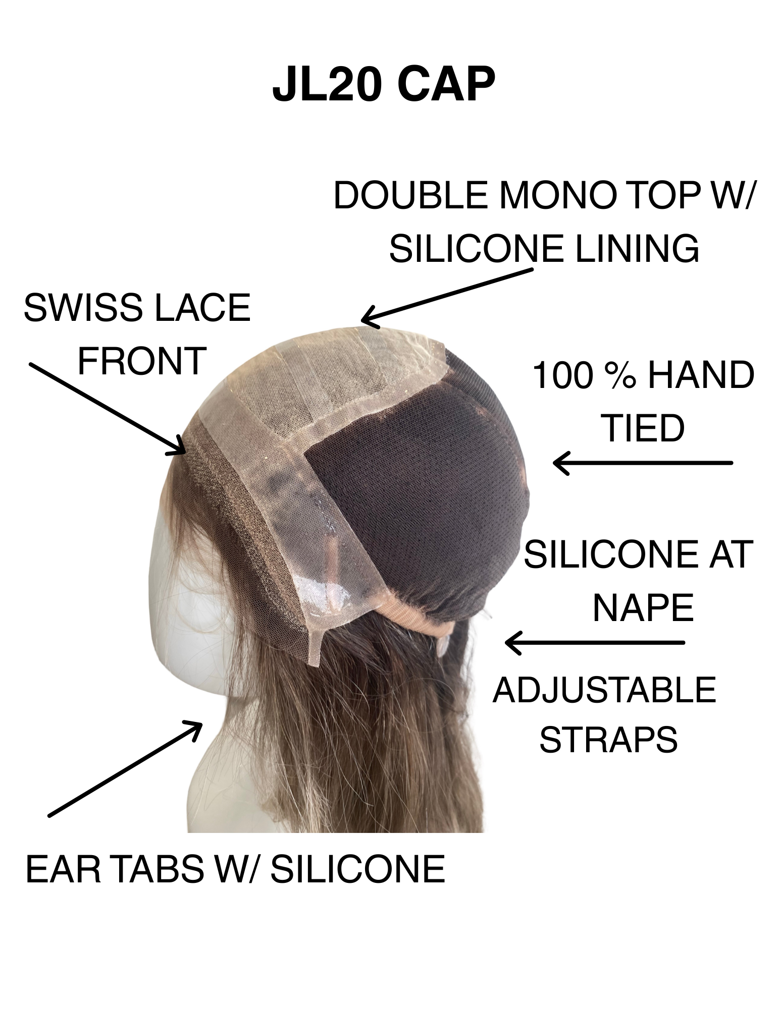 # 8602 GARDEAUX DELUXE HAND TIED MONO TOP WIG (SMALL CAP)