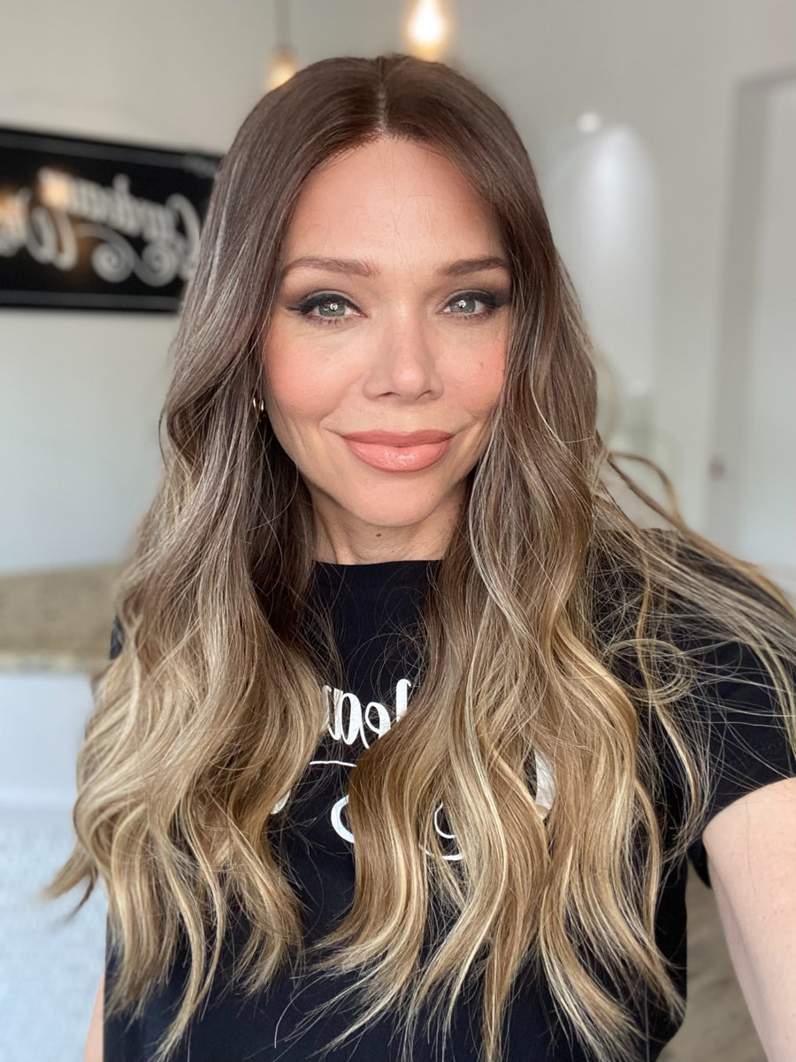 STOCK # LM16.15 GARDEAUX DELUXE DOUBLE LACE TOP SILICONE LINED WIG (MEDIUM CAP)