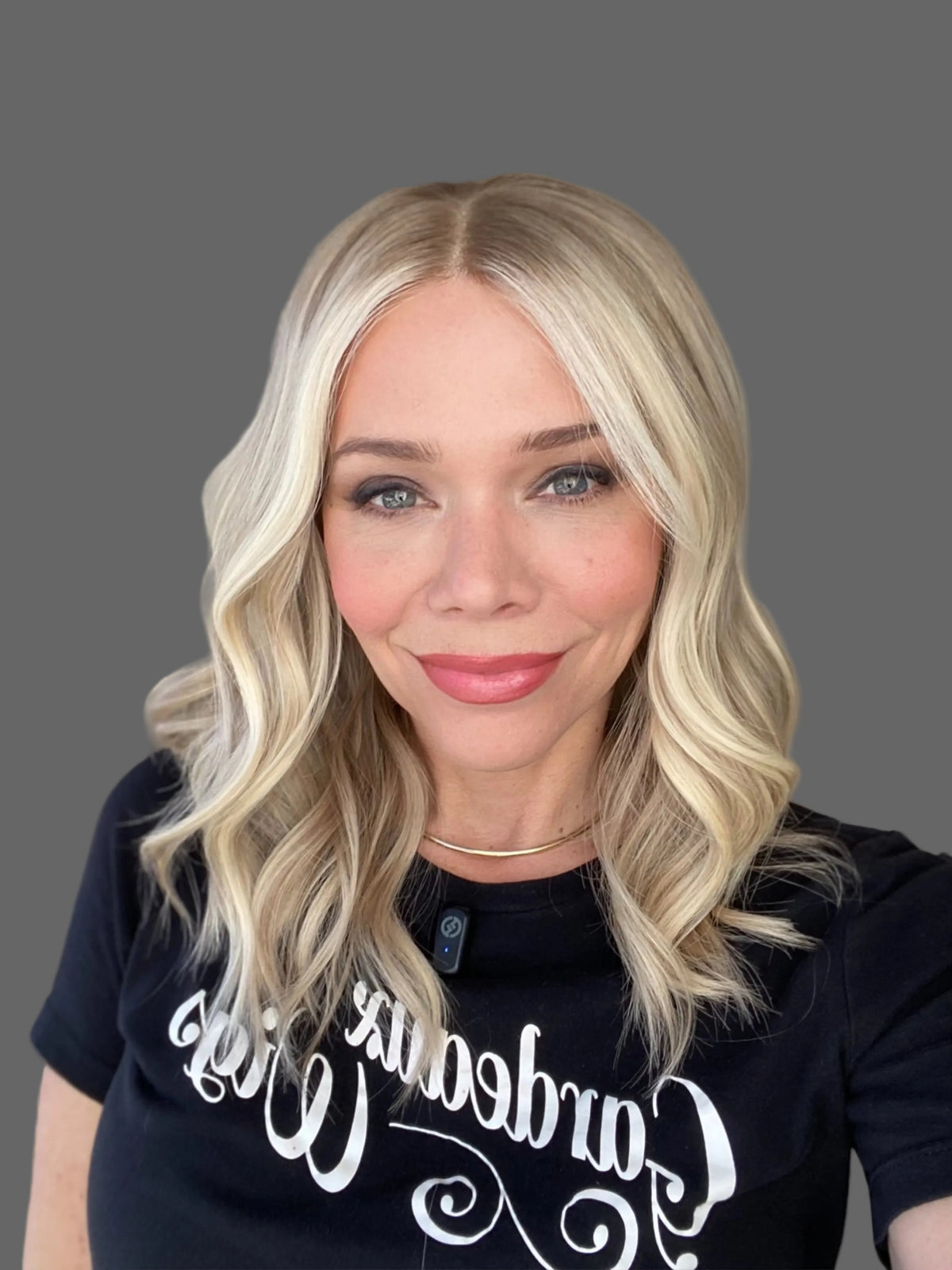 Blonde soft rooted human hair mono top wig
