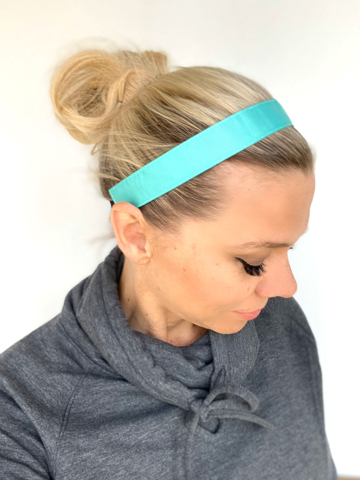 Aqua Ribbon Headband