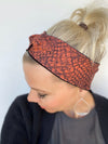 Knotted Snakeskin Print Headband