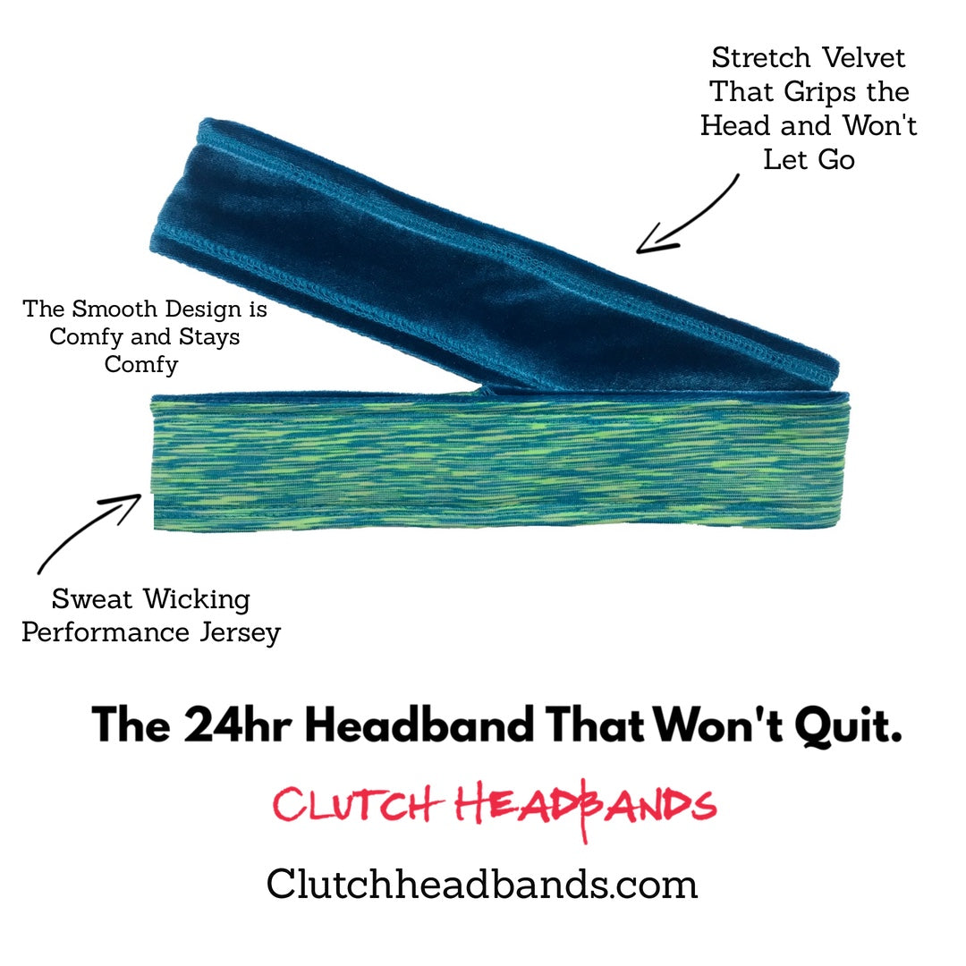 Clutch Fitness 2" Headband (Pink and Grey)