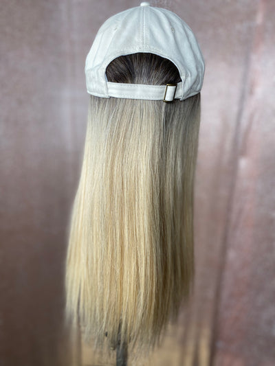 Rooted Human Hair Hat 18"