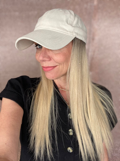 Rooted Human Hair Hat 18"