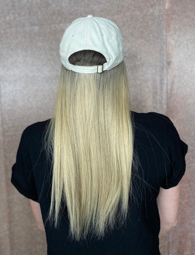 Rooted Human Hair Hat 18"