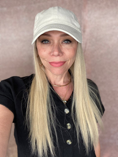 Rooted Human Hair Hat 18"