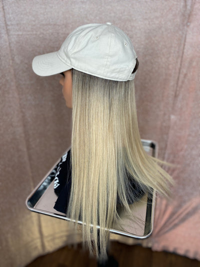 Rooted Human Hair Hat 18"