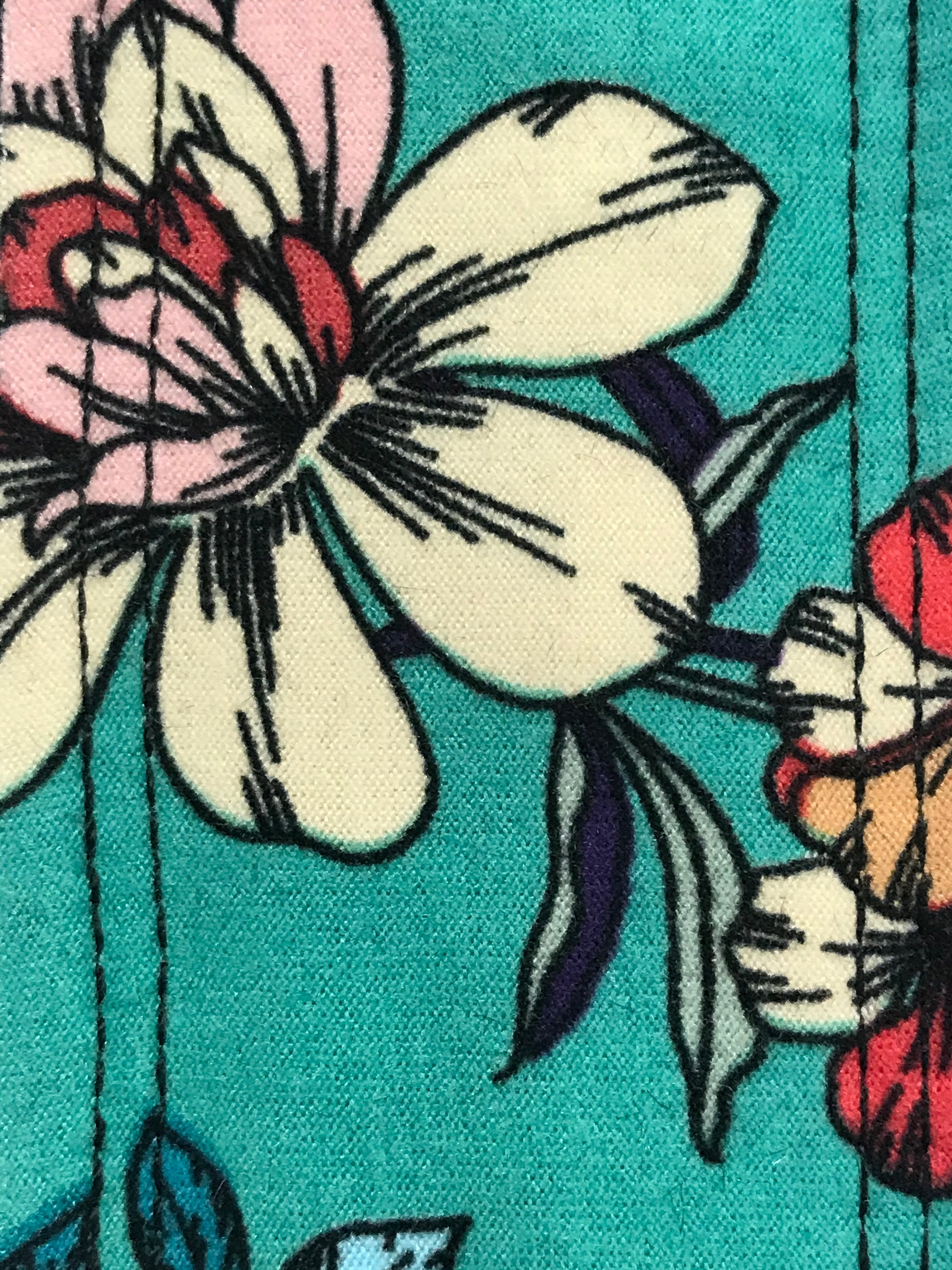 Turquoise Floral Print Headband