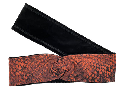 Knotted Snakeskin Print Headband