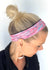 Clutch Fitness 2" Headband (Pink and Grey)