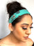 Turquoise Floral Print Headband